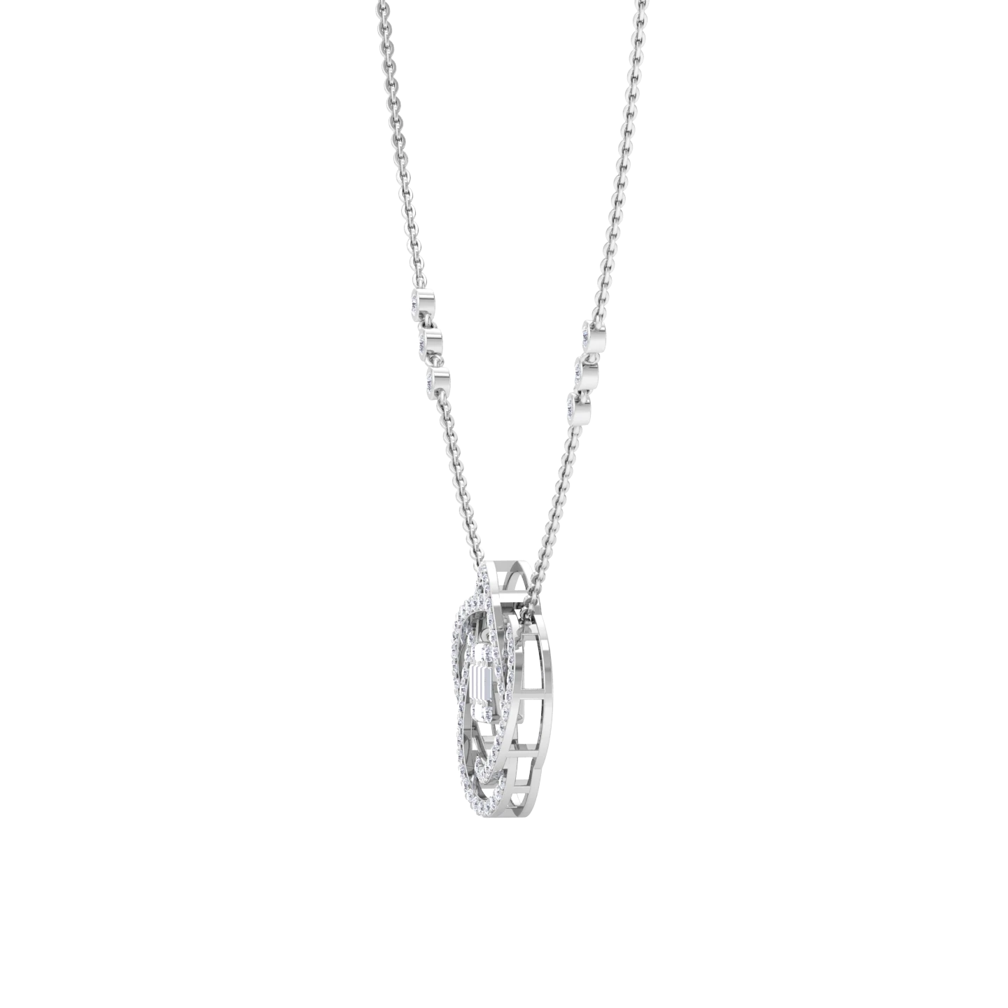 NATURAL DIAMOND JEWELLERY PENDANT SET