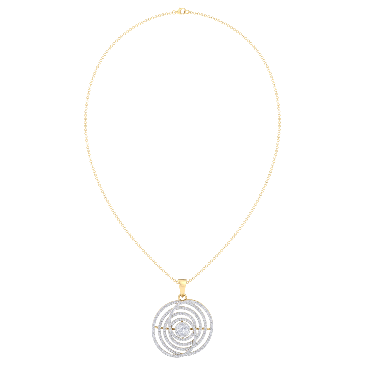 NATURAL DIAMOND JEWELLERY PENDANT SET