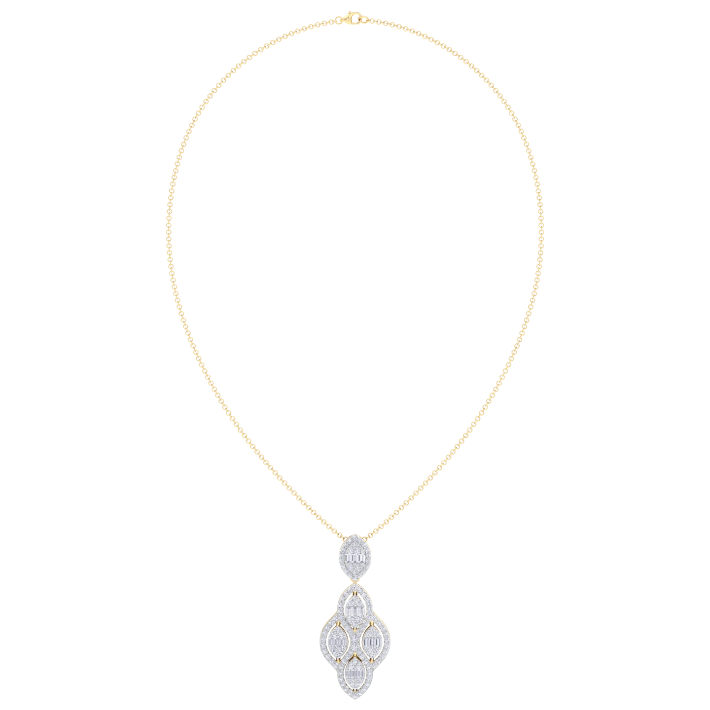 NATURAL DIAMOND JEWELLERY PENDANT SET