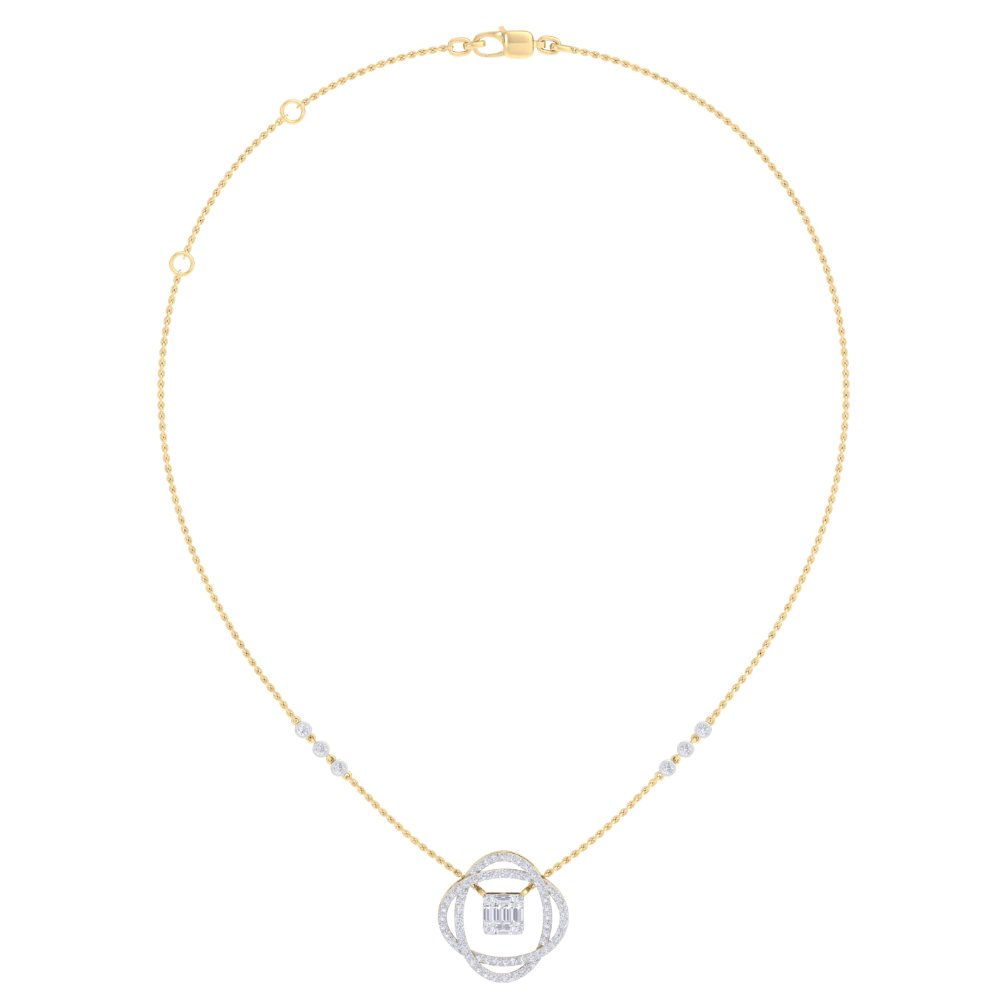 NATURAL DIAMOND JEWELLERY PENDANT SET