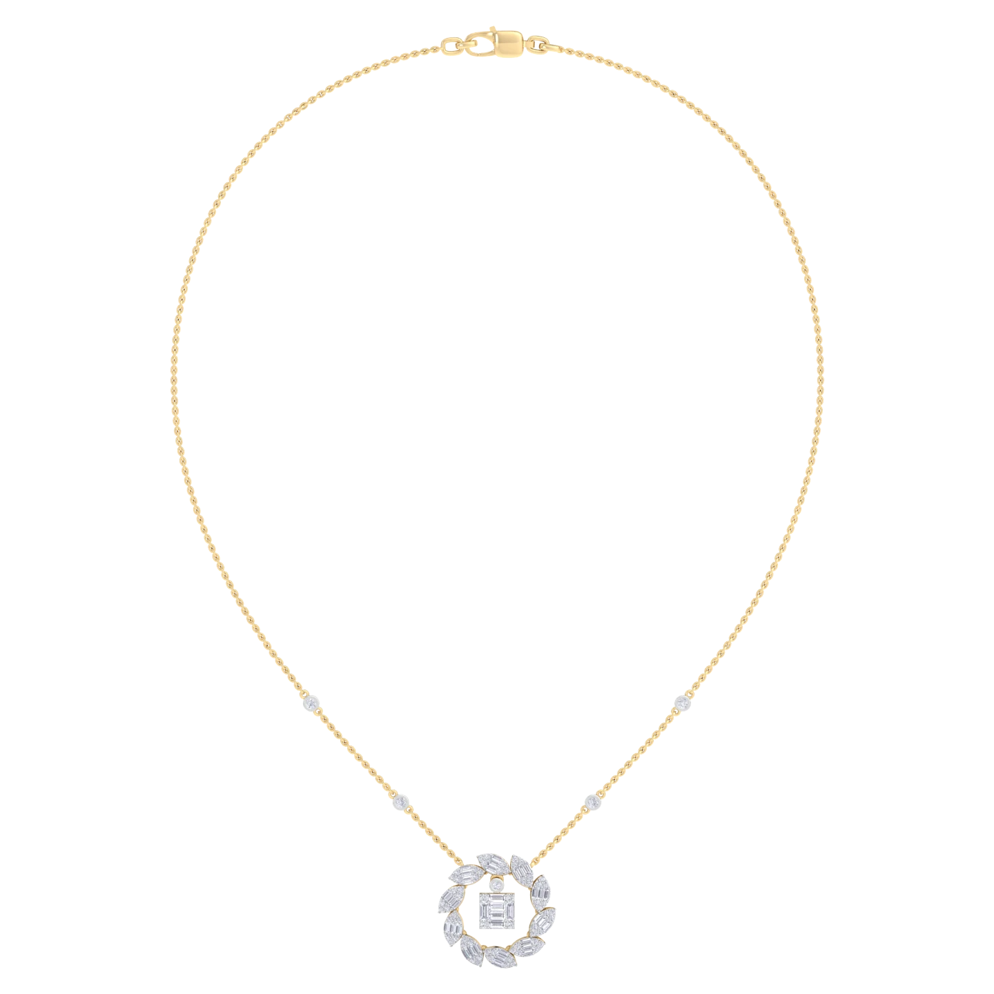 NATURAL DIAMOND JEWELLERY PENDANT SET