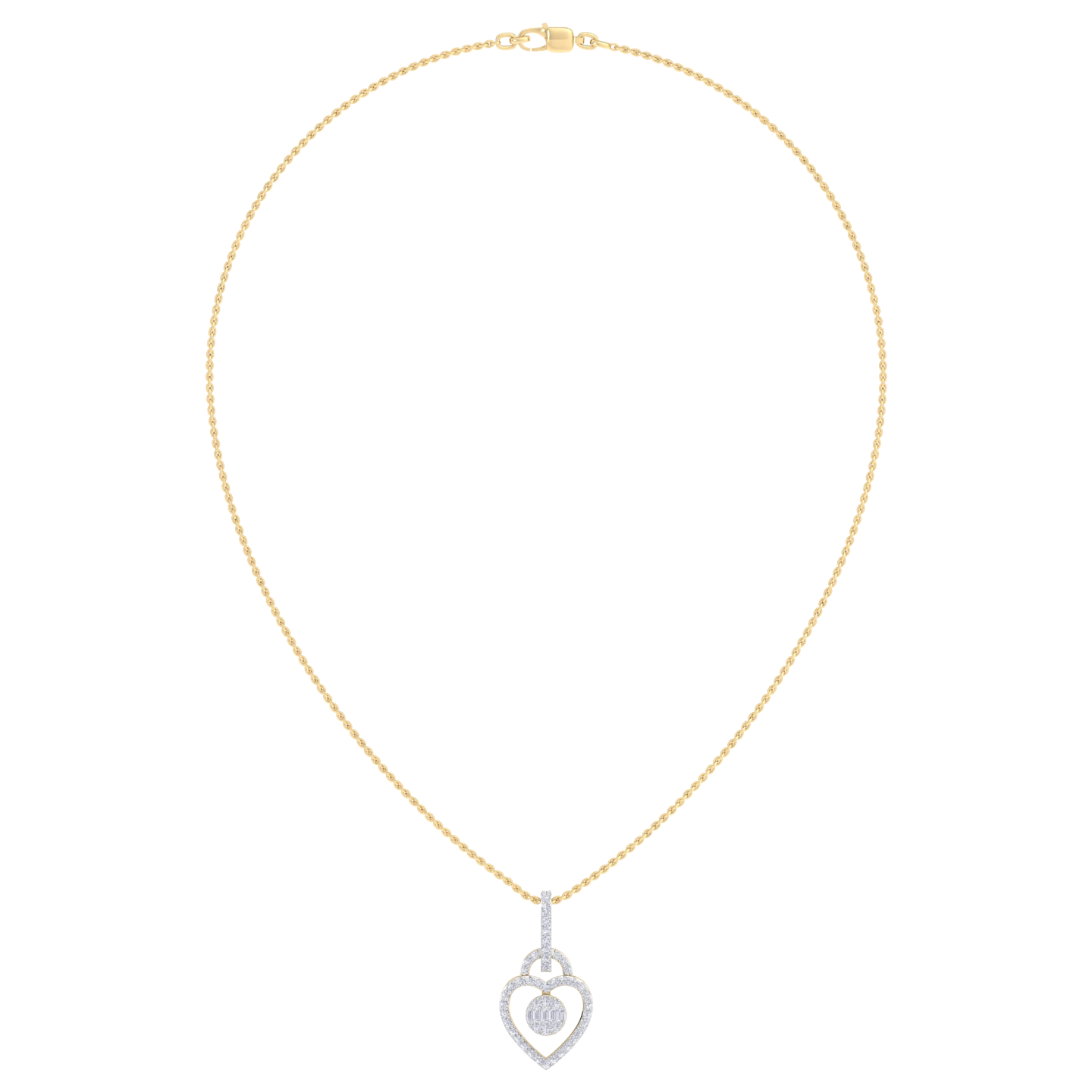 NATURAL DIAMOND JEWELLERY PENDANT SET