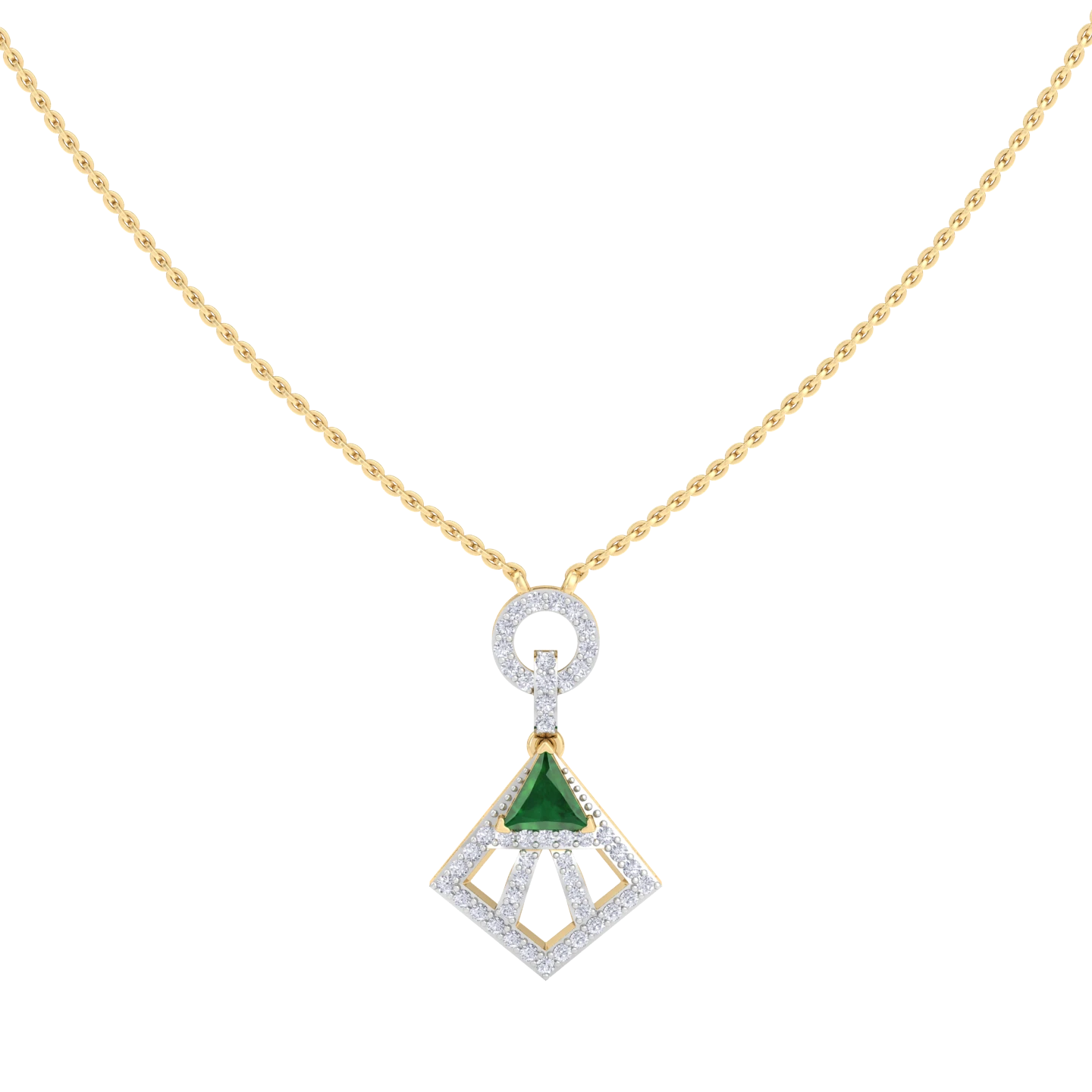 NATURAL DIAMOND JEWELLERY PENDANT SET