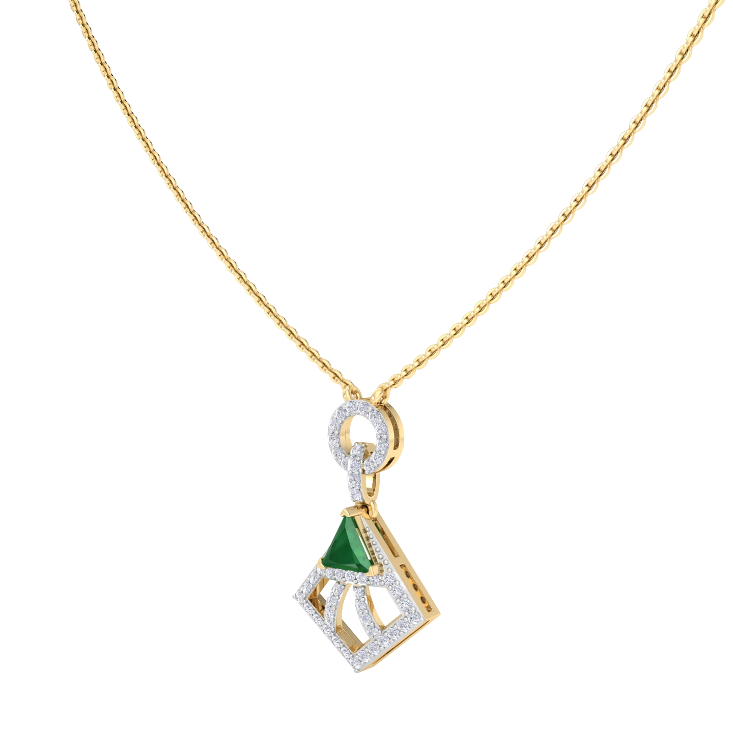 NATURAL DIAMOND JEWELLERY PENDANT SET
