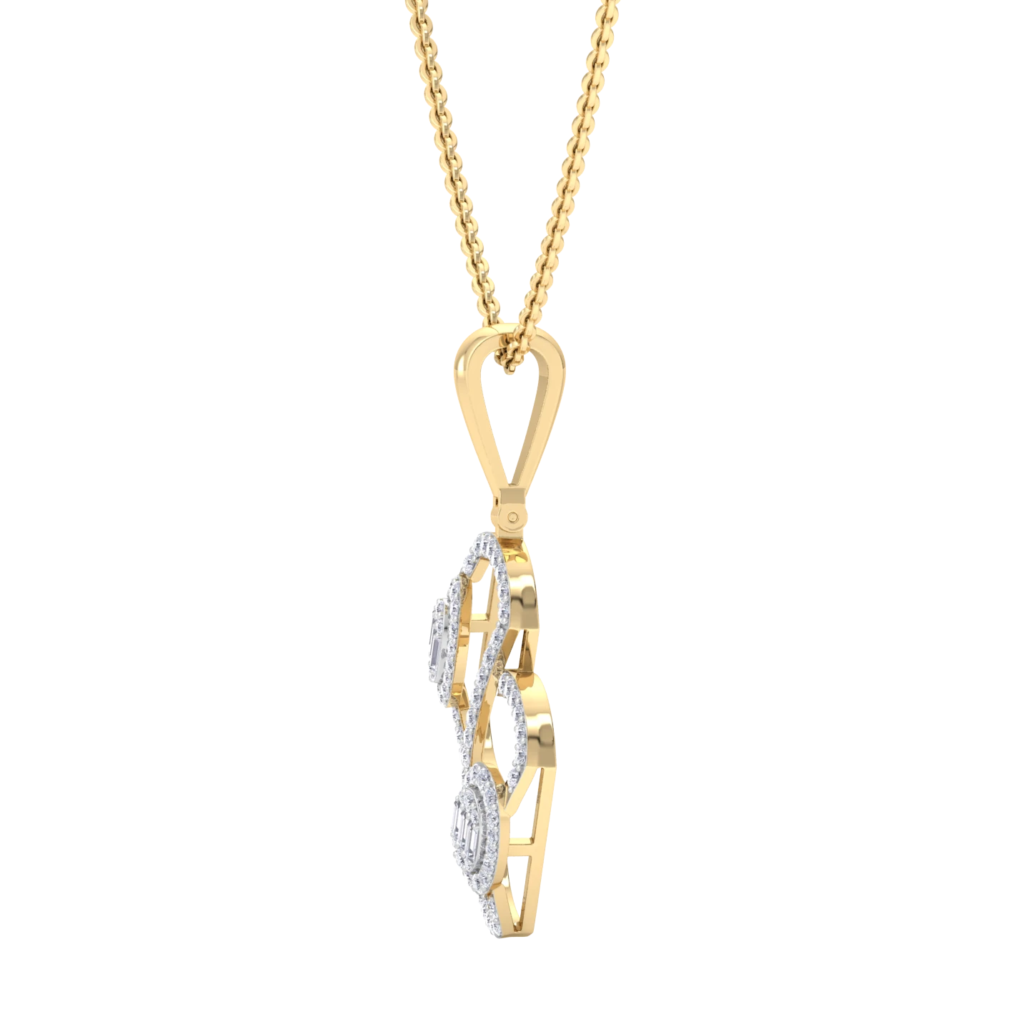 NATURAL DIAMOND JEWELLERY PENDANT SET